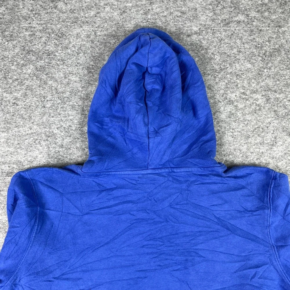 The North Face Hoodie Mens M Blue Half Dome Pullover Fleece Sweatshirt Outdoor